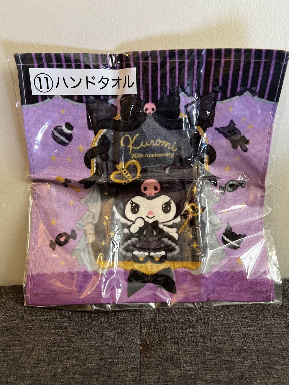 Sanrio Ichiban Lottery Kuromi 20th Anniversary Prize⑪ Hand Towel